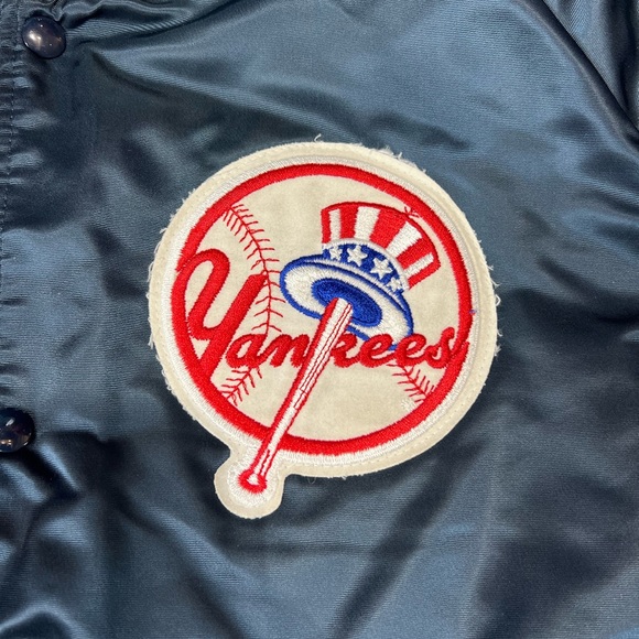 Vintage Rare New York Yankees Chalkline Satin Jacket XL MLB 90s Spellout - Picture 2 of 10